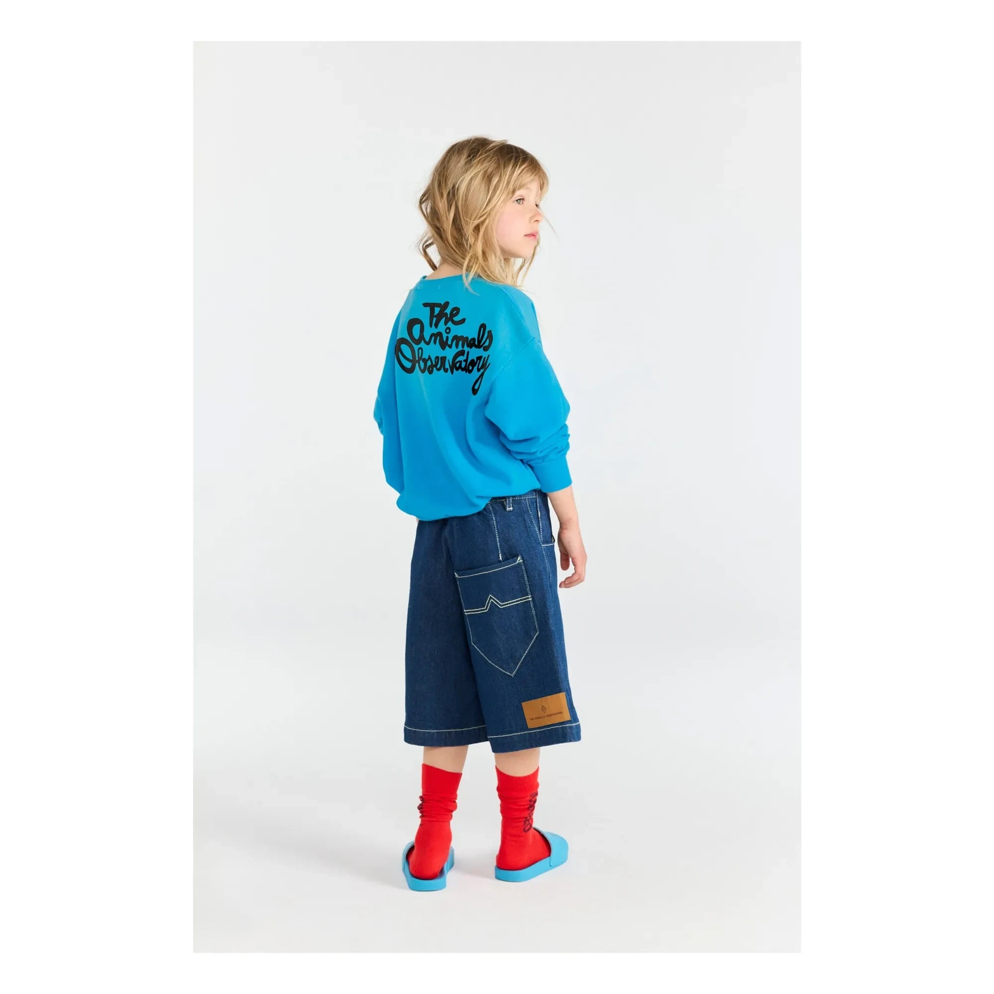 The Animals Observatory - Denim Muntjac Organic Cotton Shorts | Raw Denim