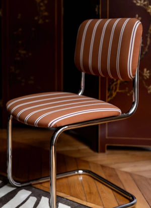 The Socialite Family - Striped Fabric Classica Chair | Camel