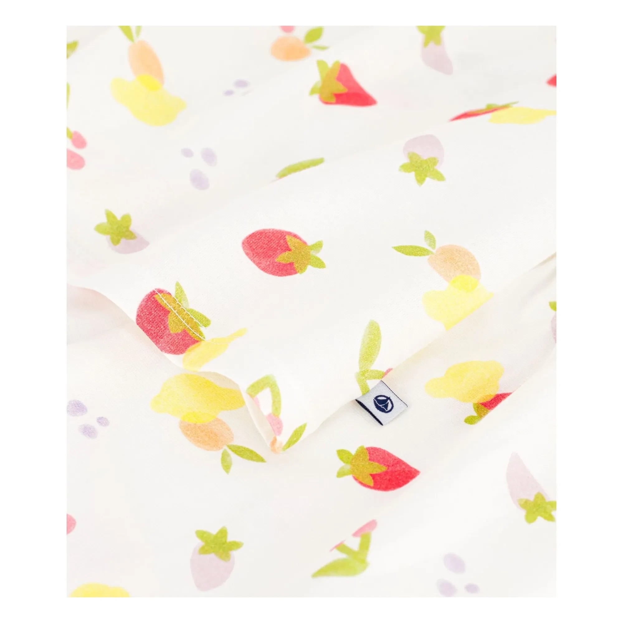 Petit Bateau - Organic Cotton Short Pajamas - Fruit Pattern | Ecru