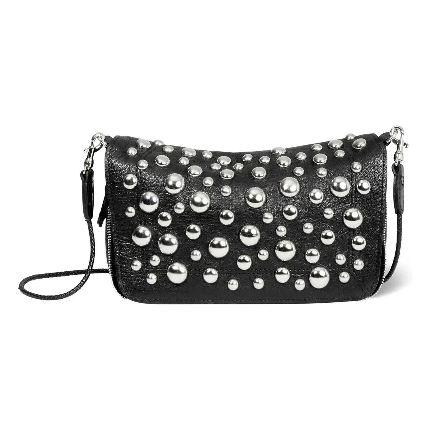 Jérôme Dreyfuss - Bobi S Bag, Tortoiseshell Leather, Silver | Black