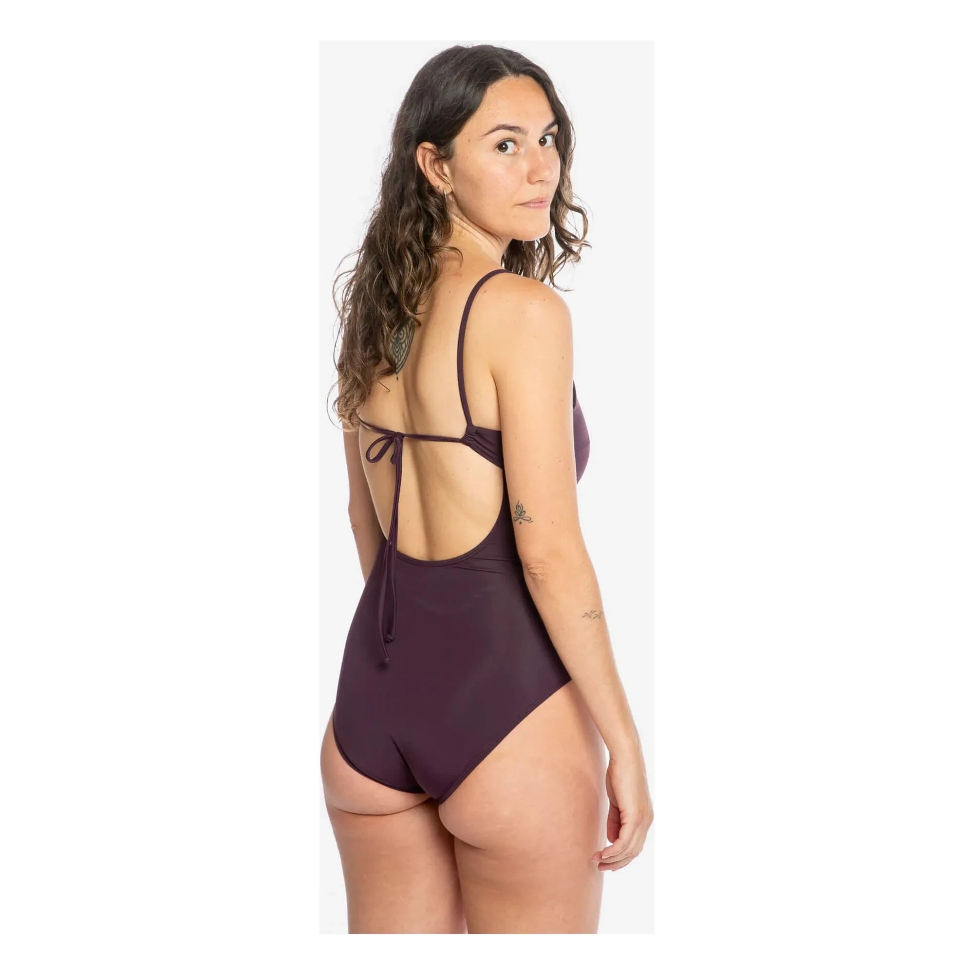 Matona - 1-Piece V-Neck Jersey Made from Recycled Fibers | Eggplant