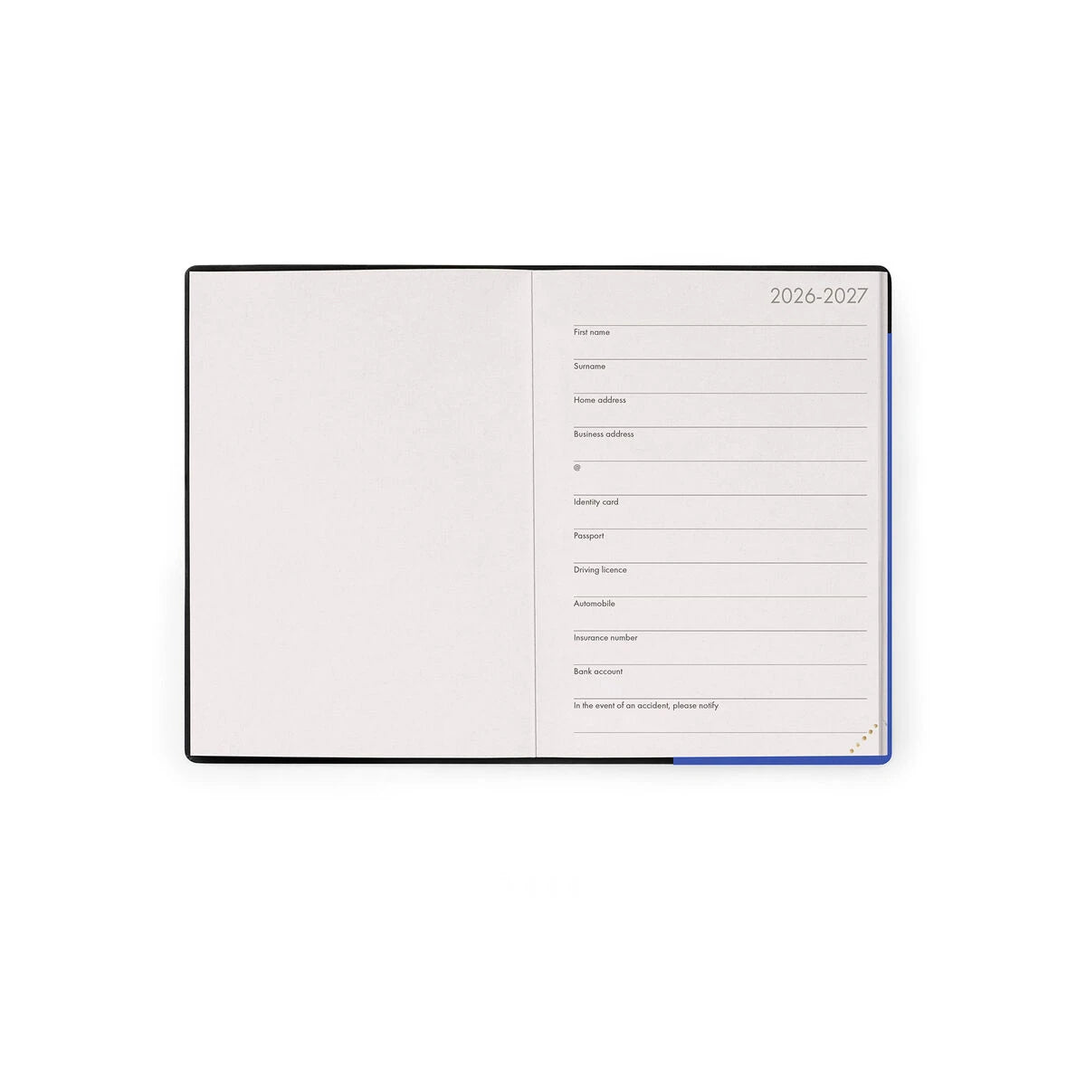 Legami - 16-Month Small Daily Planner for 2026/2027 - Eclectic Blue