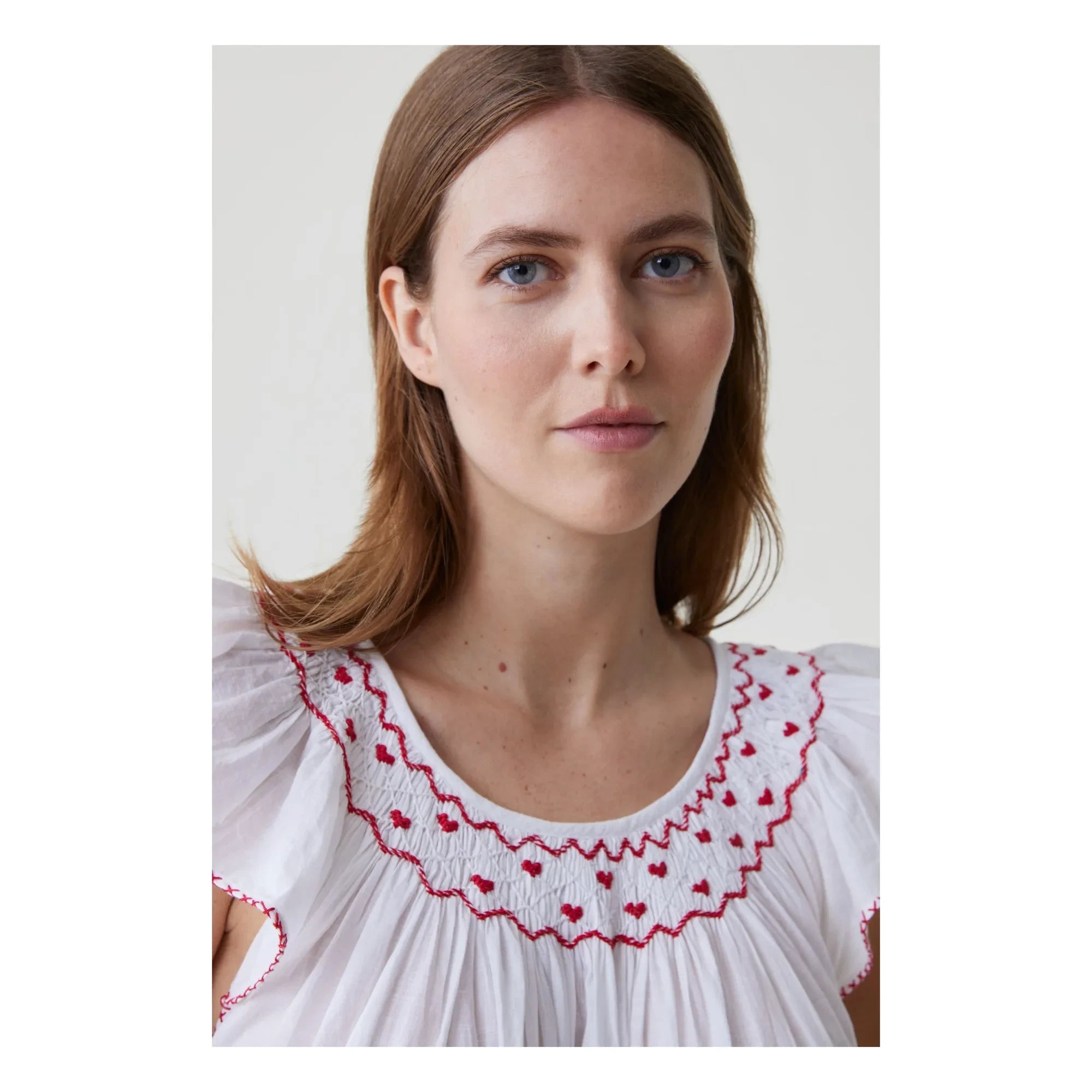 Scarlette Ateliers - Dona Embroidered Nightgown | Red