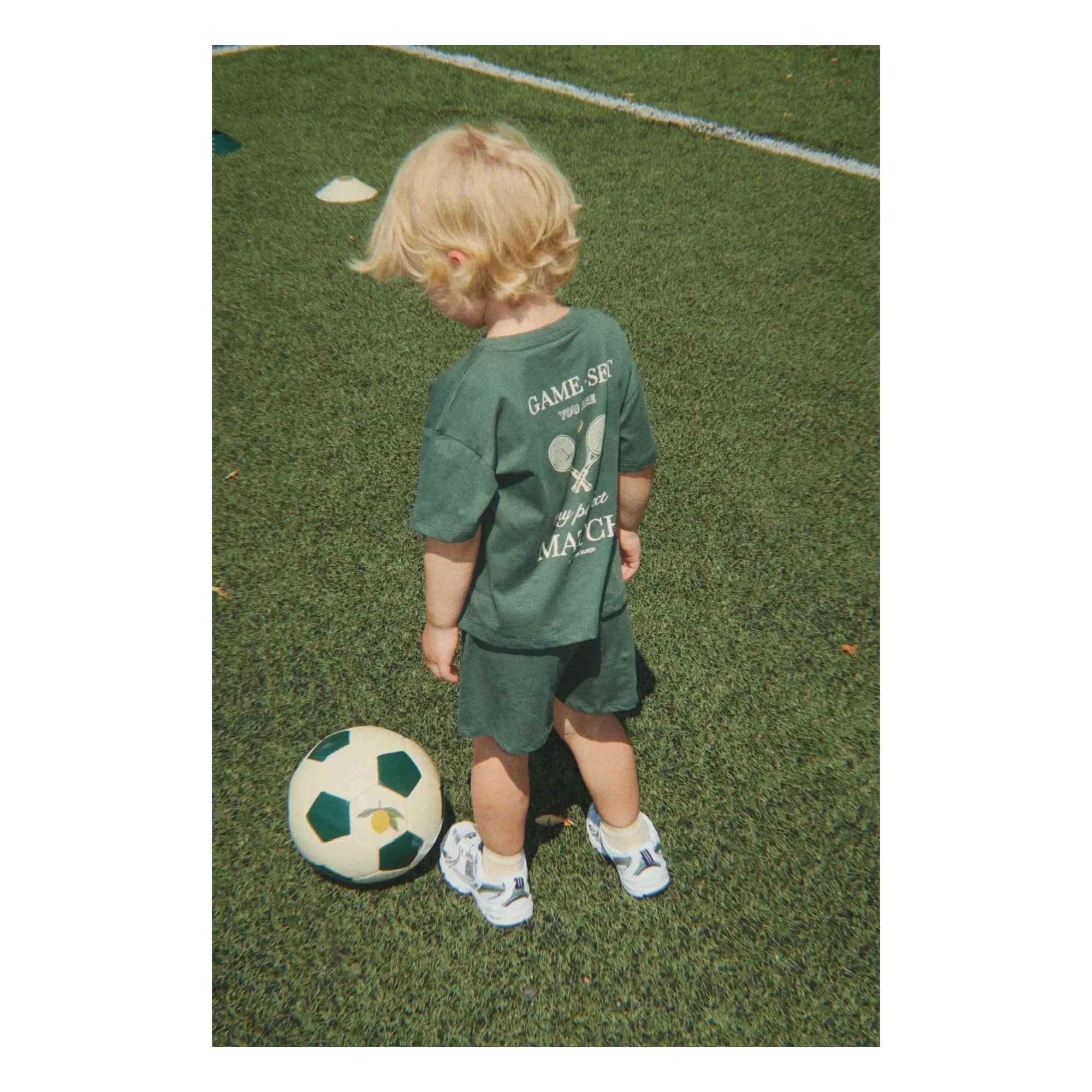 Konges Sløjd - Famo Organic Cotton Tennis T-Shirt and Shorts Set | Dark Green
