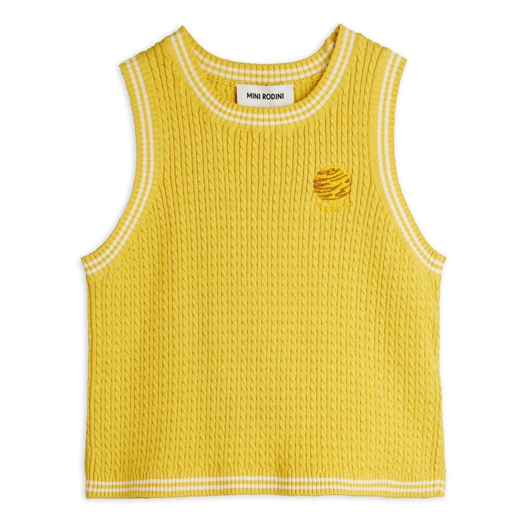 Mini Rodini - Organic Cotton Knit Top | Yellow