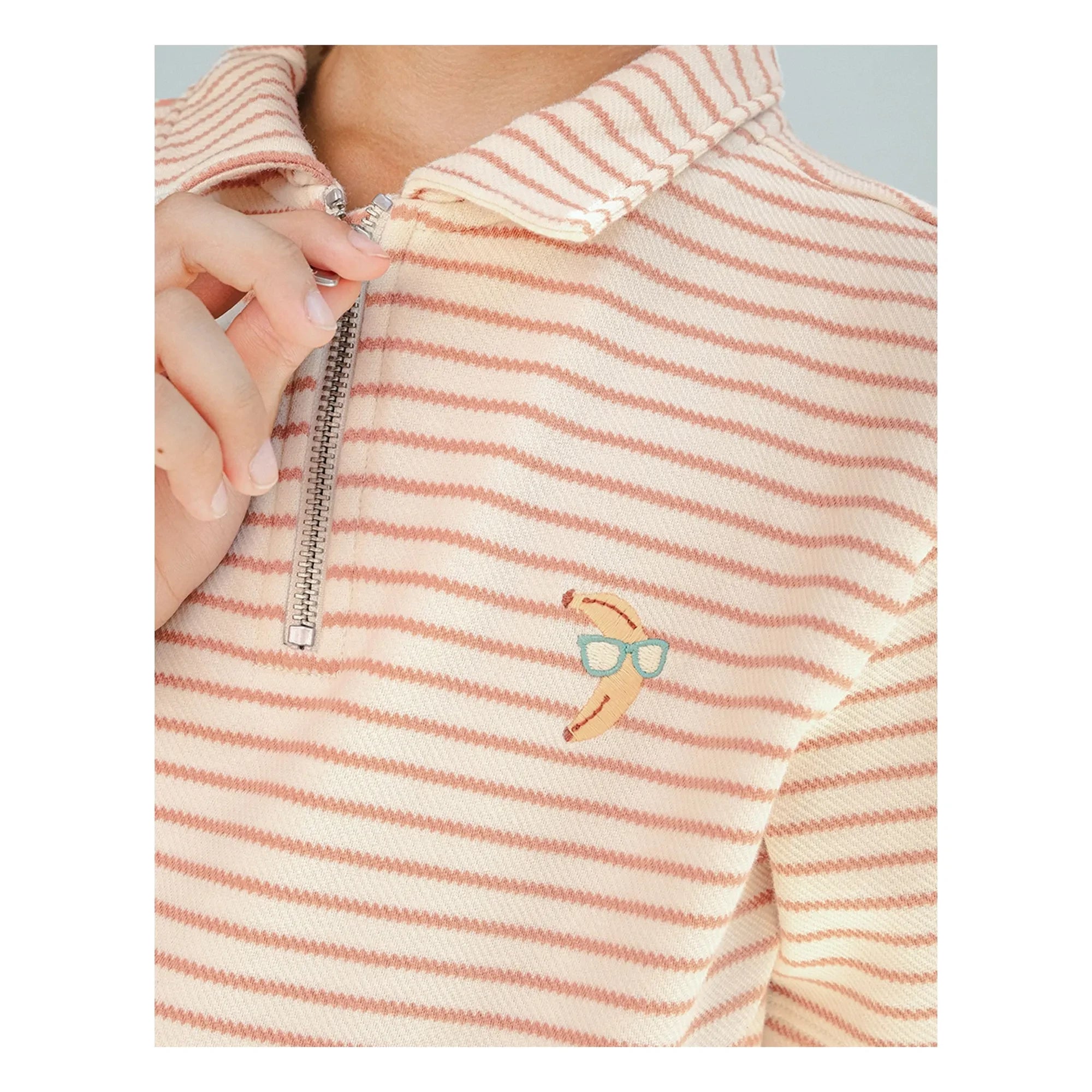 Gingersnaps - Polo Bruno Banana Çizgili Twill | Ekru