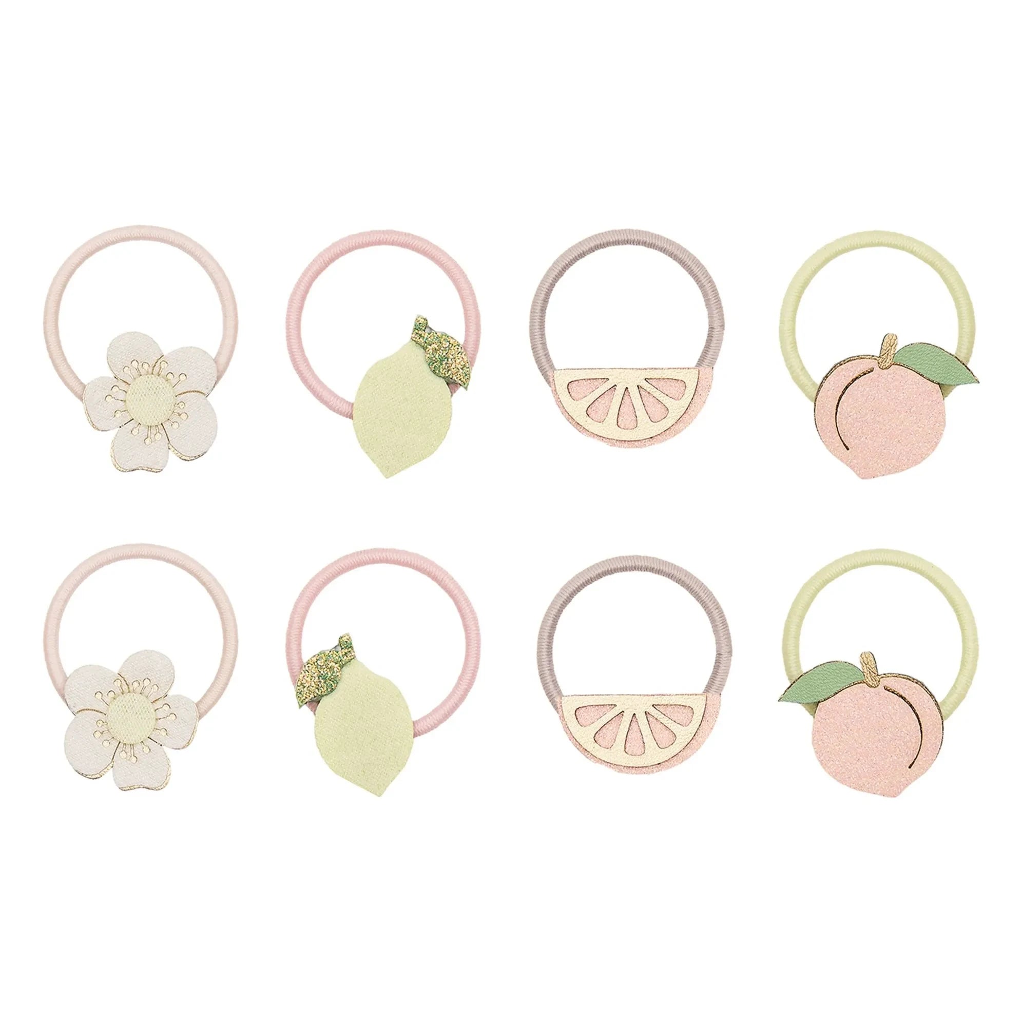 Mimi & Lula - 8-piece Mini Peach Hair Clip Set | Yellow