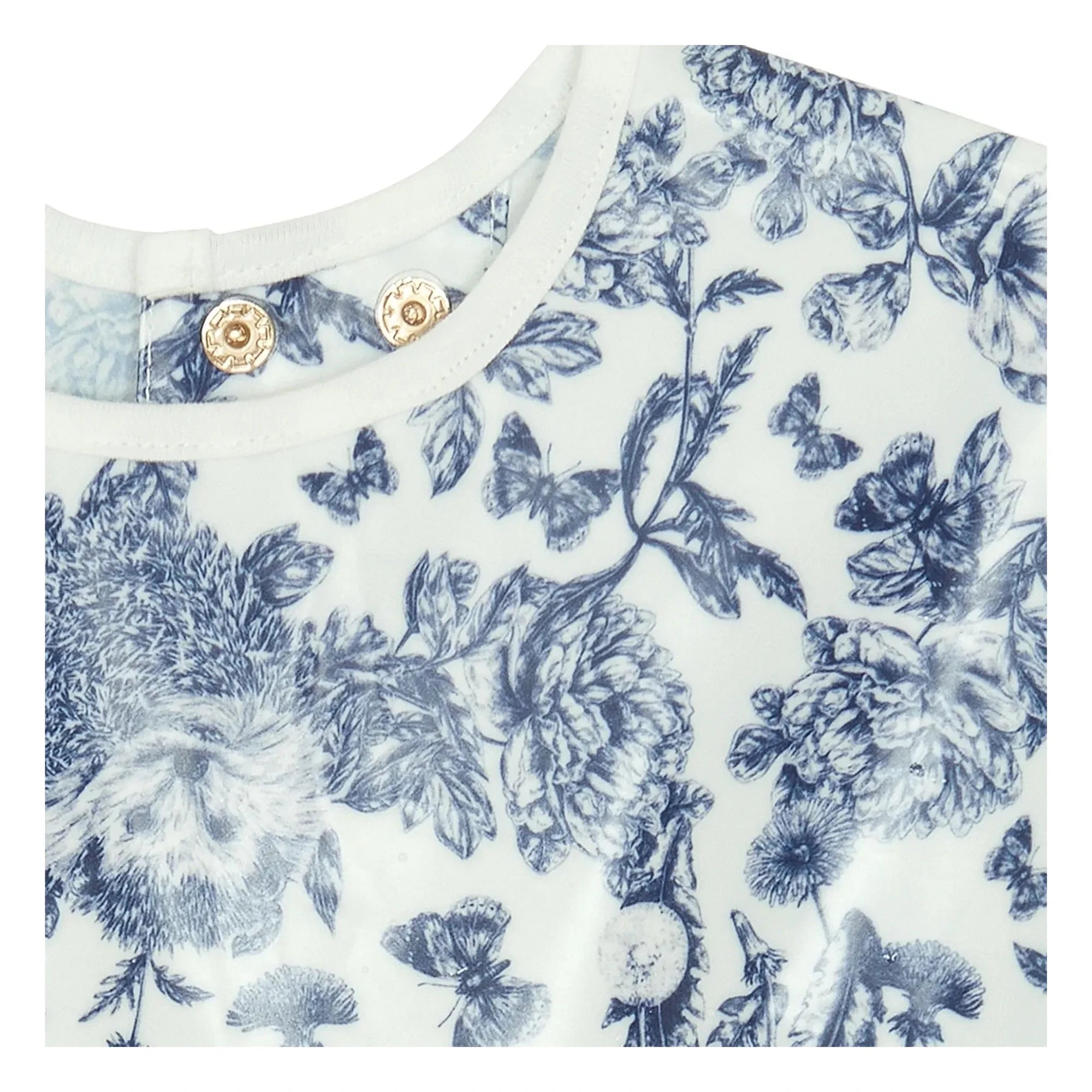 Tartine et Chocolat - Toile de Jouy Printed Sleeveless Bib | Navy Blue