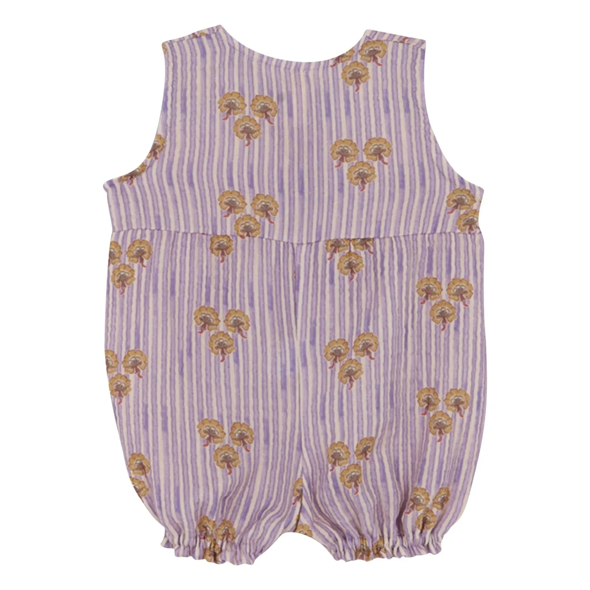 birinit - Striped Organic Cotton Cinca jumpsuit | Mauve