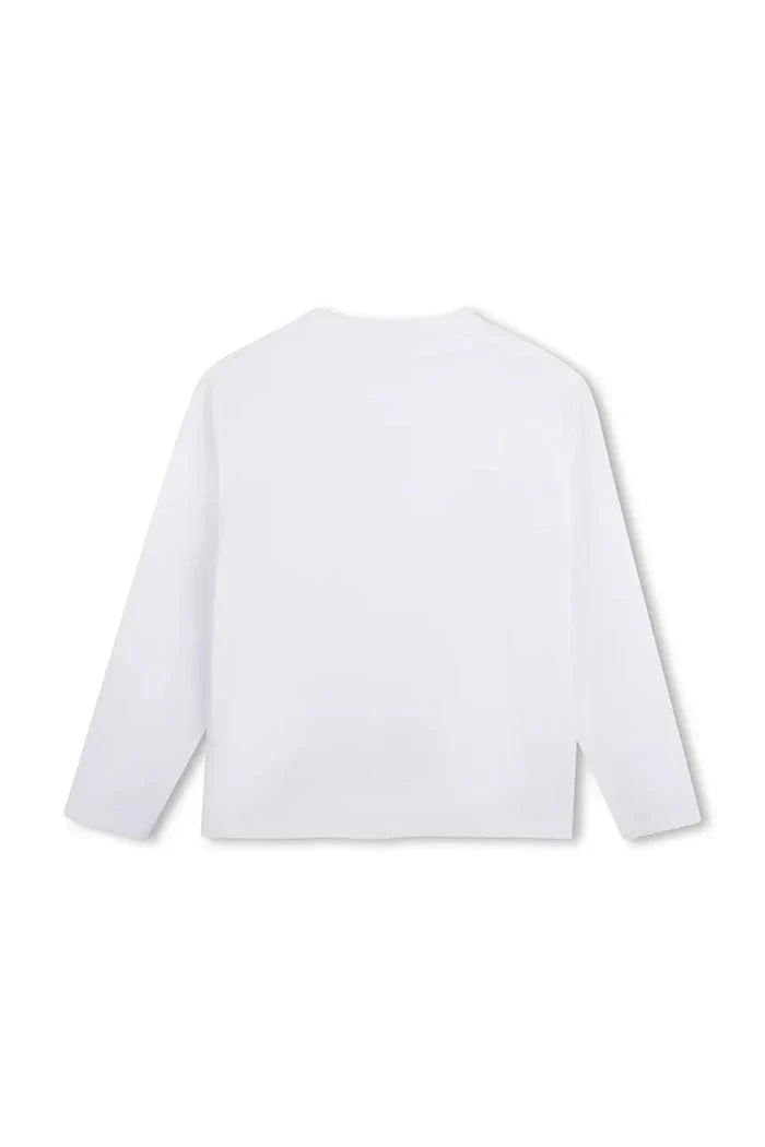 Çocuklar için pamuklu uzun kollu bluz