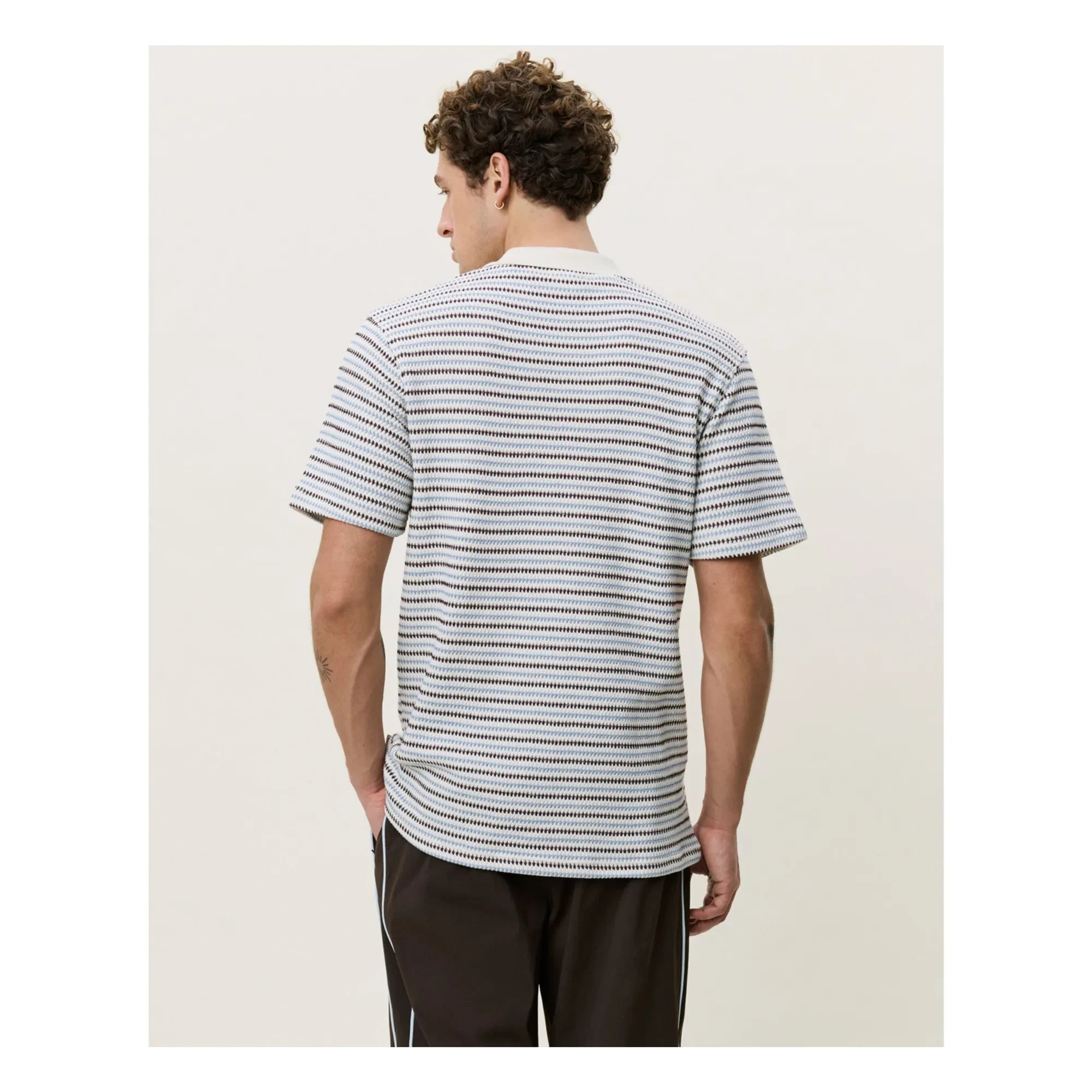 Les Deux - Striped Polo | Off-white
