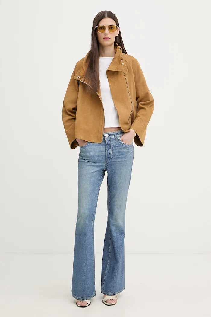 AllSaints kadın süet rocker ceket RHODES