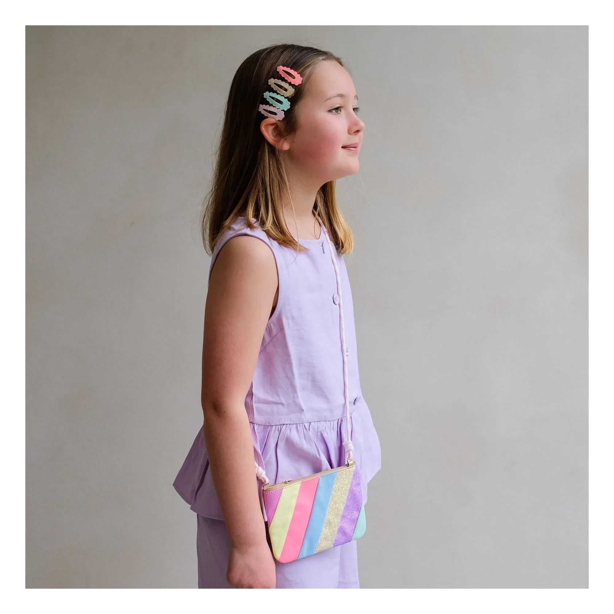 Mimi & Lula - Striped bag | Lilac