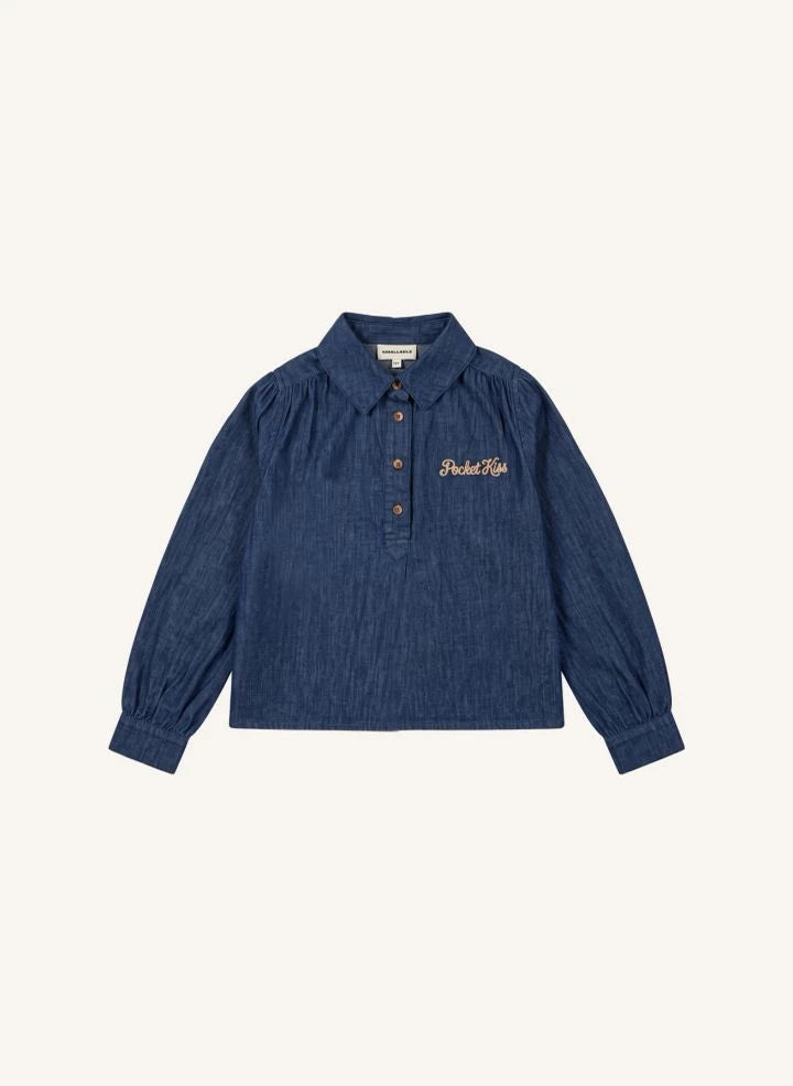 Smallable Kid - Denim Line Blouse | Raw Denim