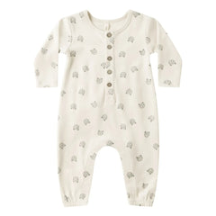 Quincy Mae - Organic Cotton Teddy Romper | Ecru