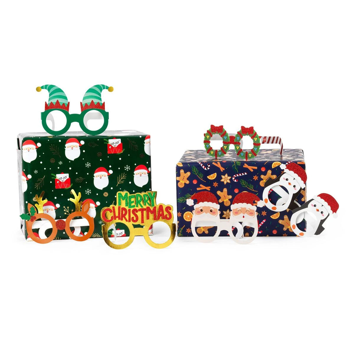 Legami - Set of 8 Christmas Paper Eyeglasses