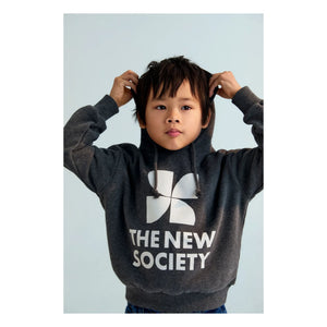 the new society - Logo Hoodie Sweatshirt | Dark Gray