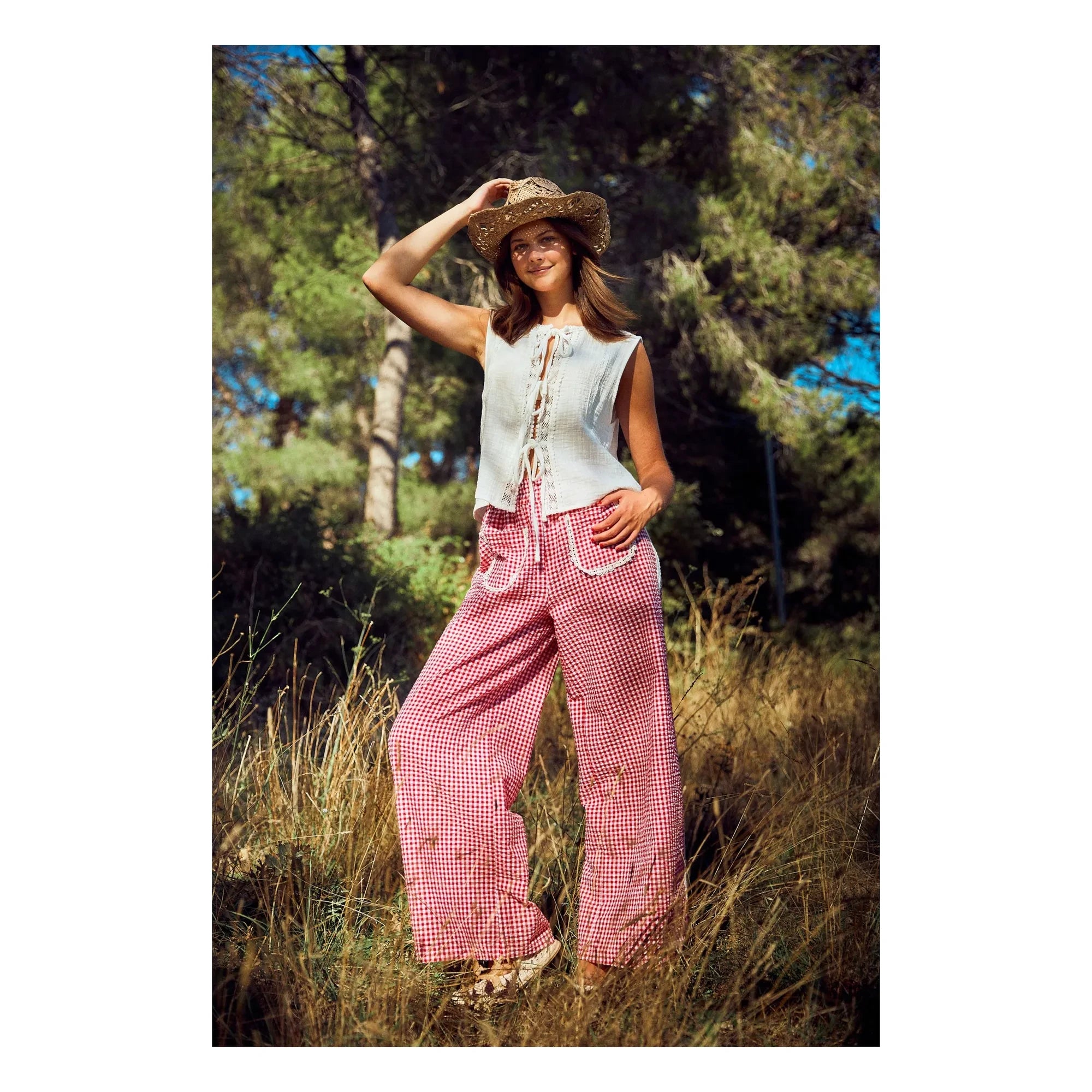 Indee - Vanuatu Vichy Pants | Red