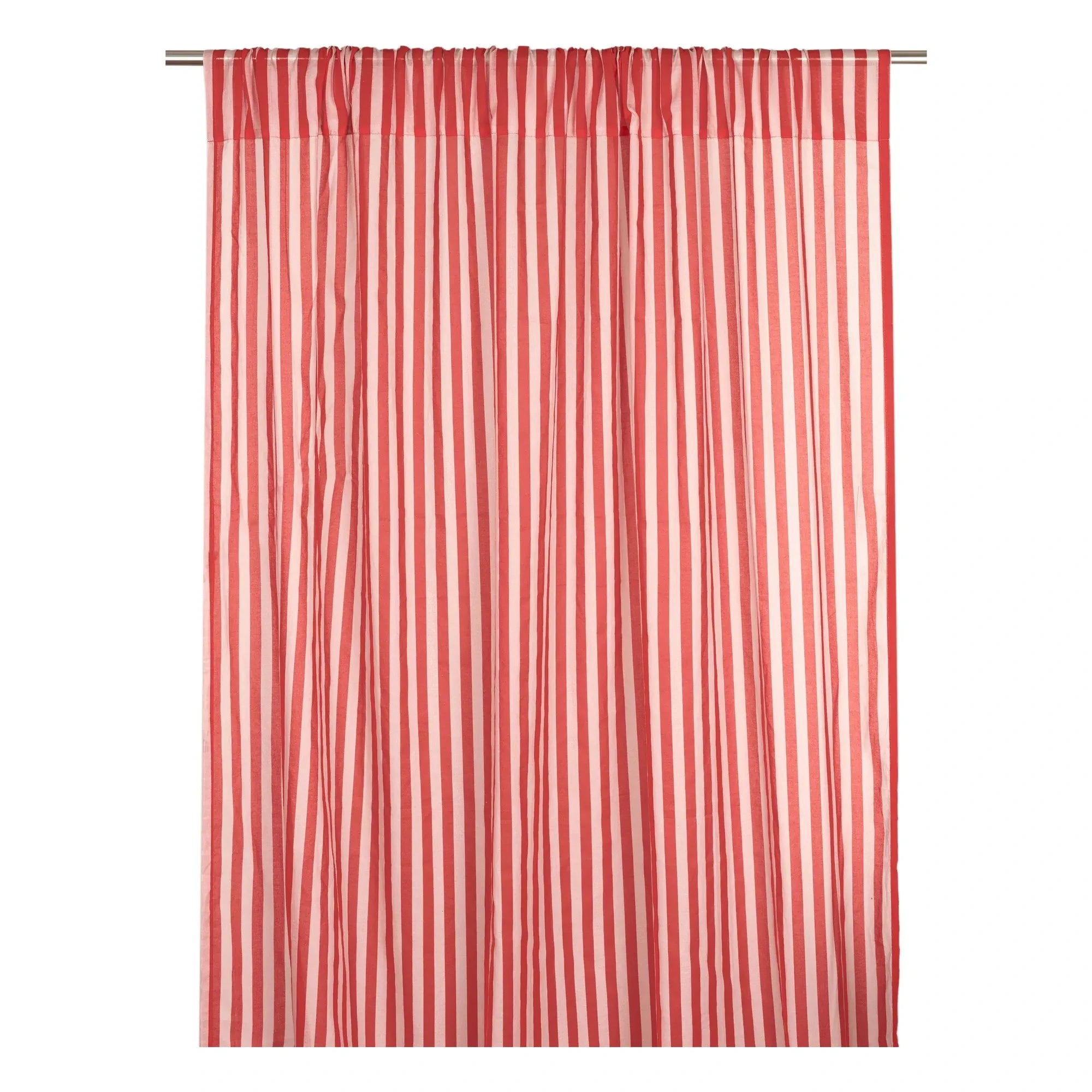 Nobodinoz - Wendy Checked Cotton Voile Curtain | Red