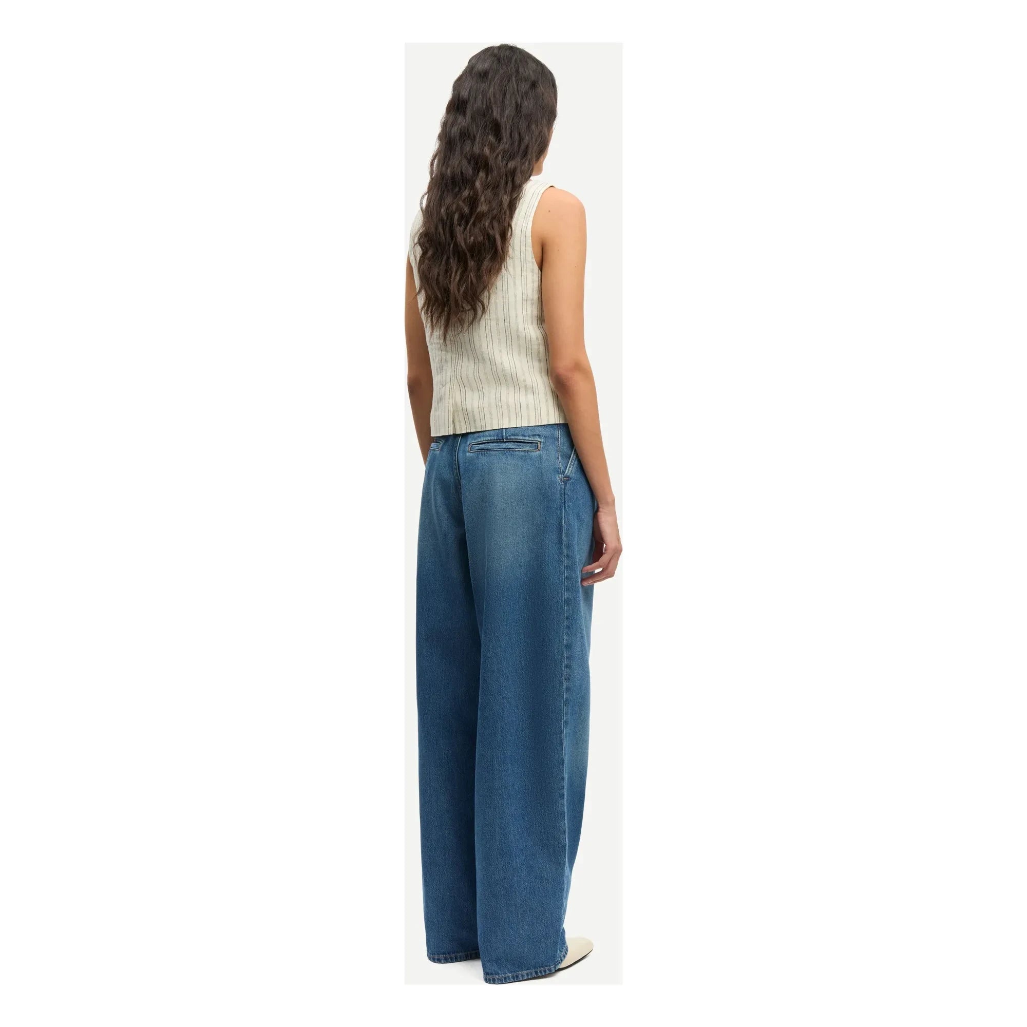 Samsoe Samsoe - Saloves Linen and Cotton Vest | Cream