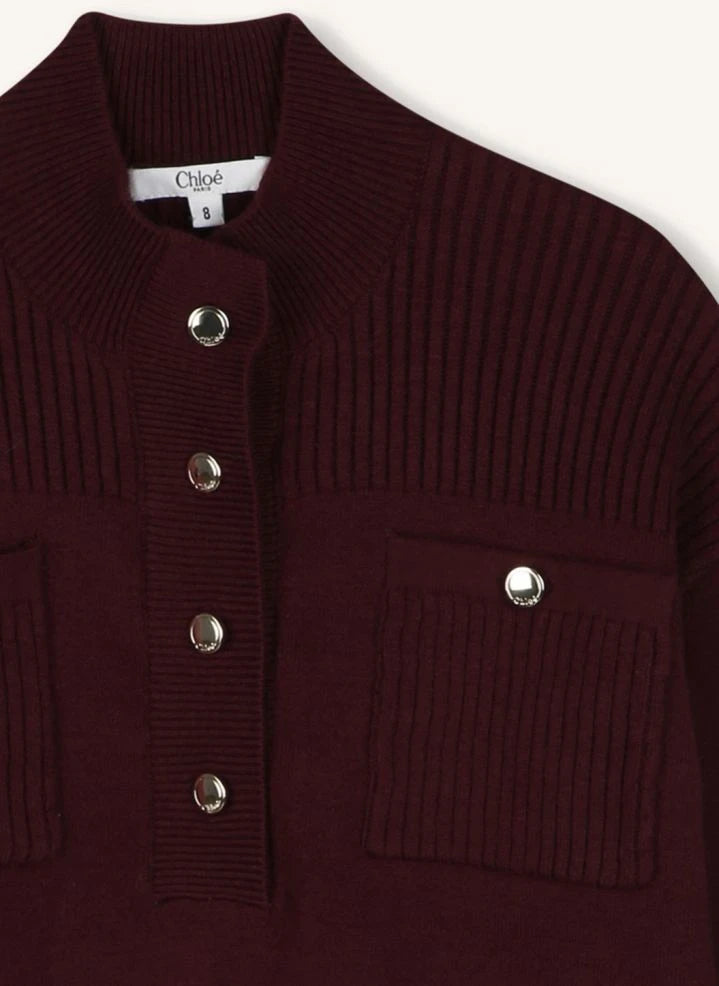 Chloé - Organic Cotton High-Neck Sweater | Purple