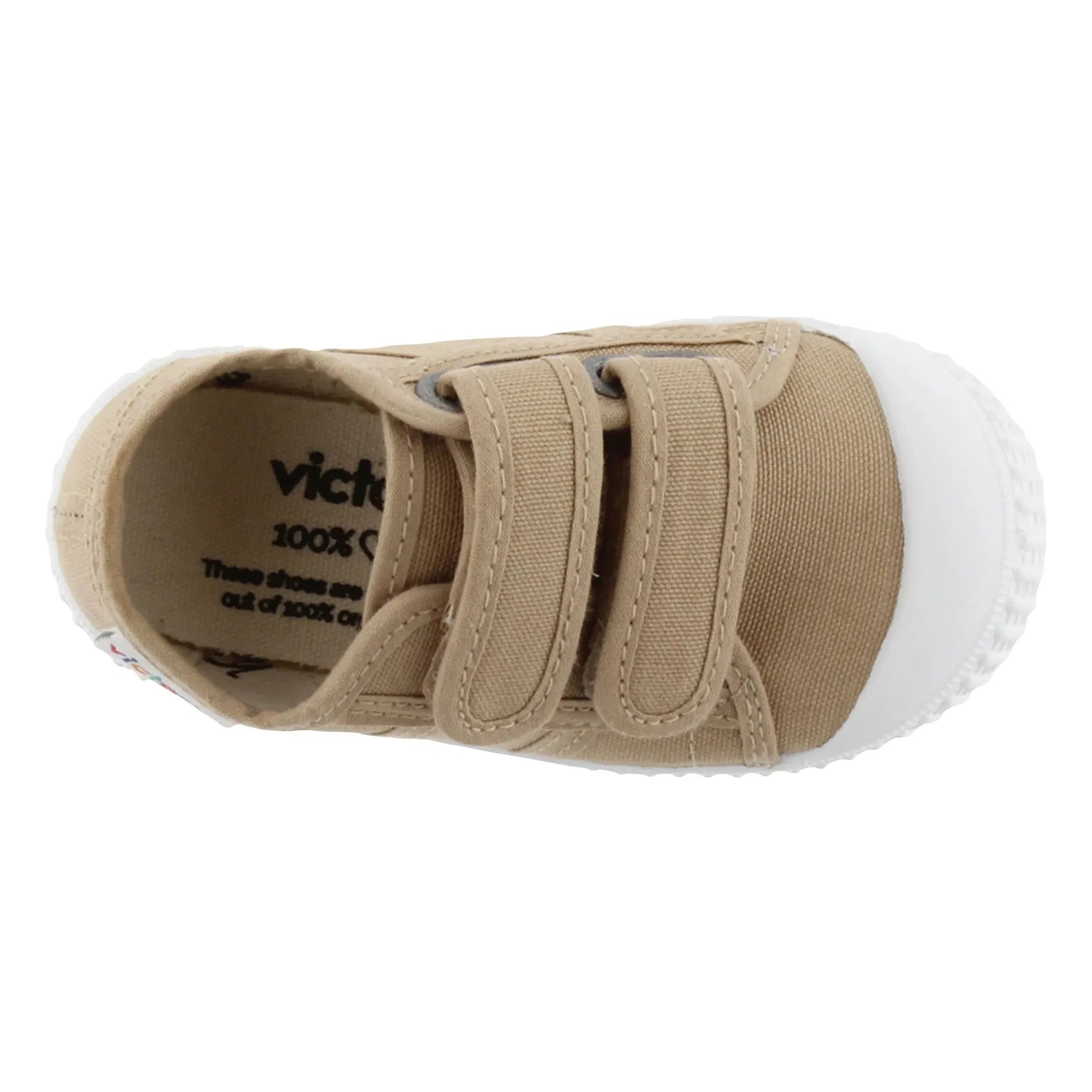 Victoria - Tiras Canvas Scratch Sneakers | Camel