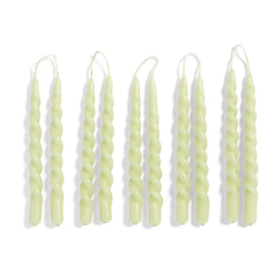 Hay - Swirl Mini Mumlar - 10'lu Set | Açık yeşil