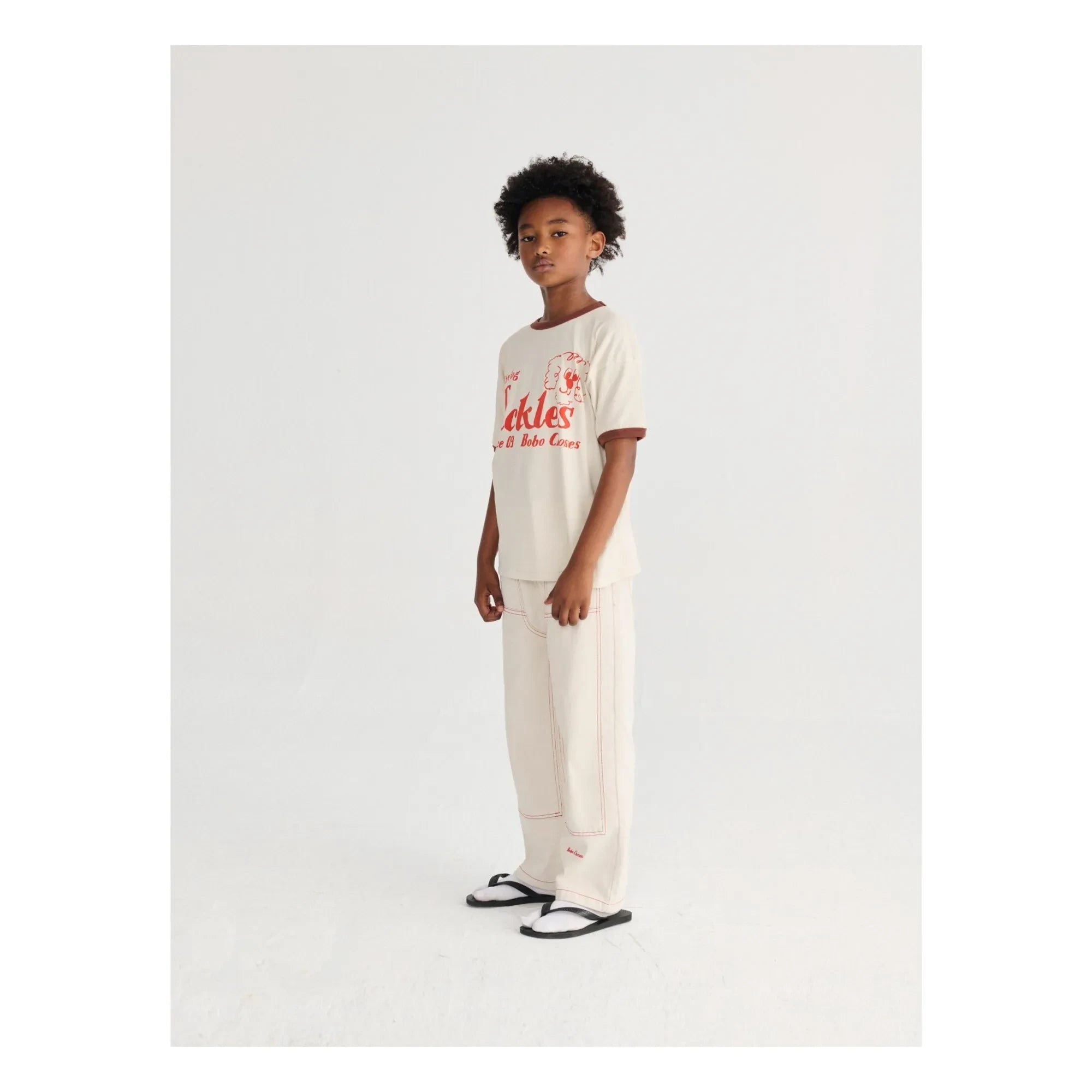 Bobo Choses - Organic Cotton Twill Panelli Pants | White