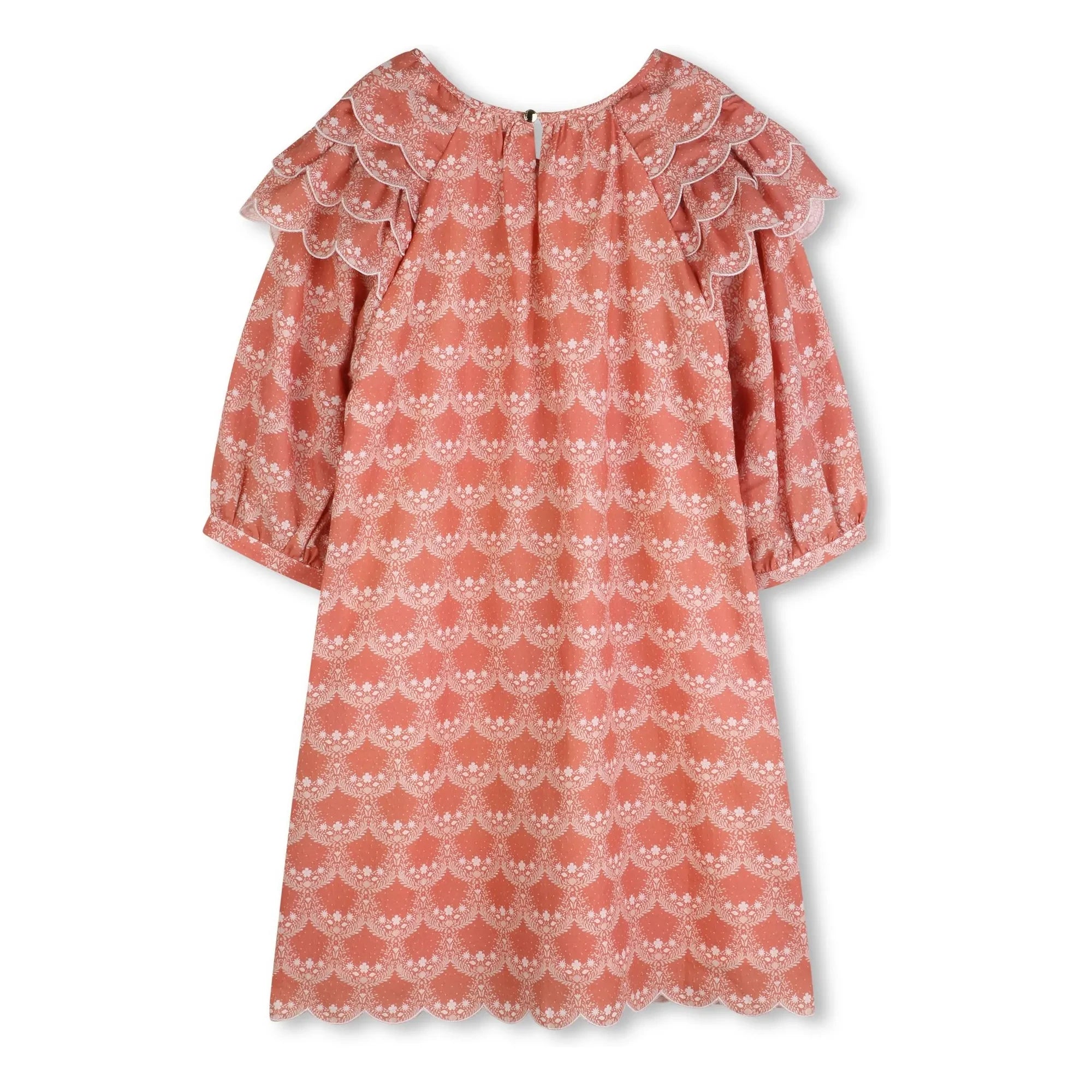 Chloé - Organic Cotton Ruffled Dress | Peach