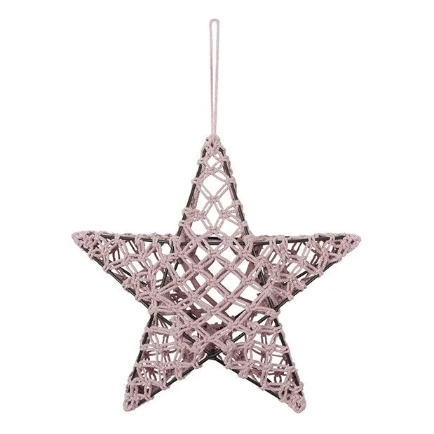Numero 74 - Macrame star lamp | Powder Pink S007