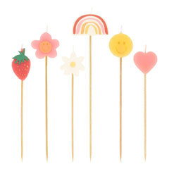 Meri Meri - Happy Icons birthday candles - set of 6