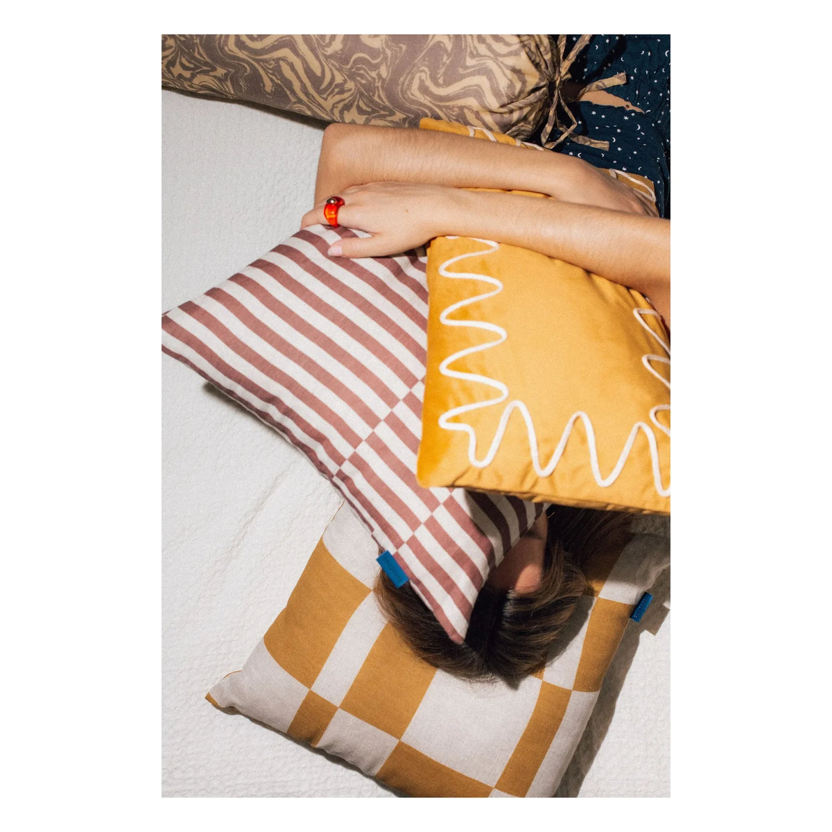 Nobodinoz - Stanley Lines Pillow | Brown