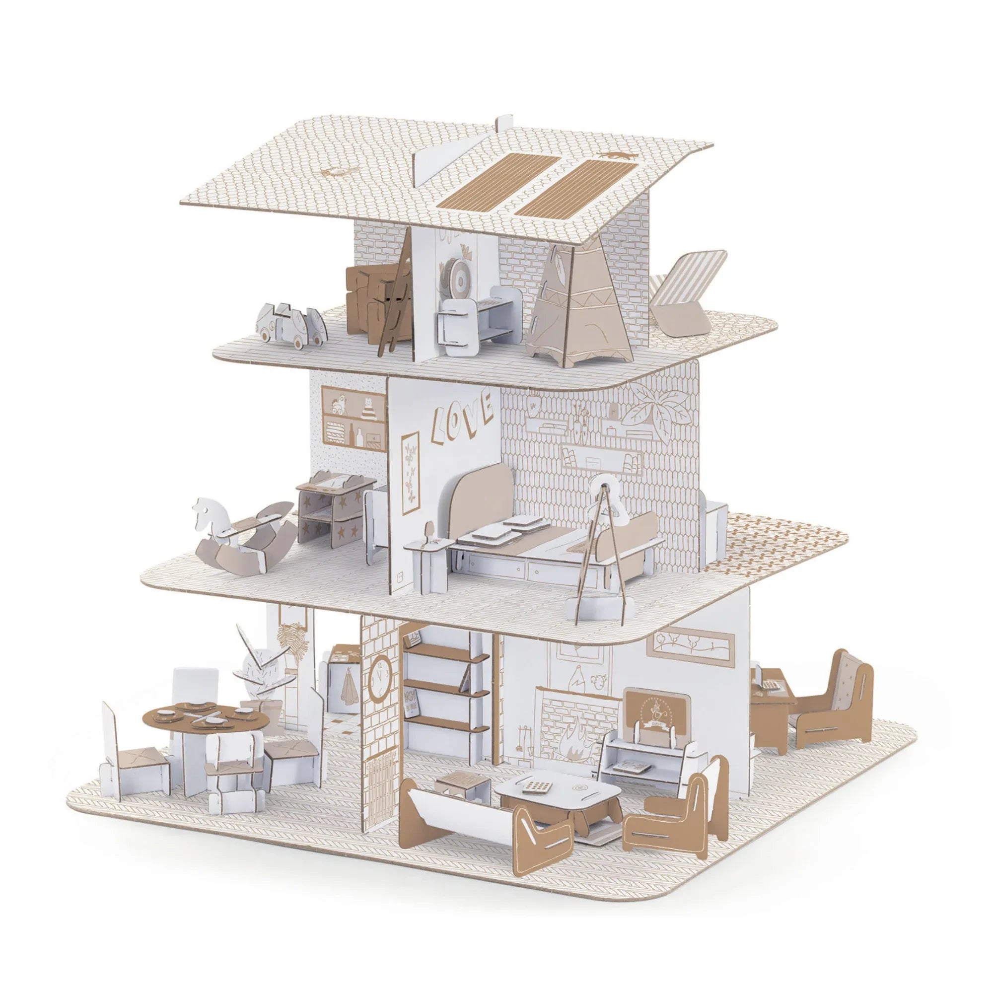 Djeco - DIY Cardboard Dollhouse