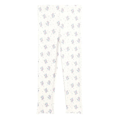 Louise Misha - Anandou Floral Pattern Ribbed Leggings | Cream