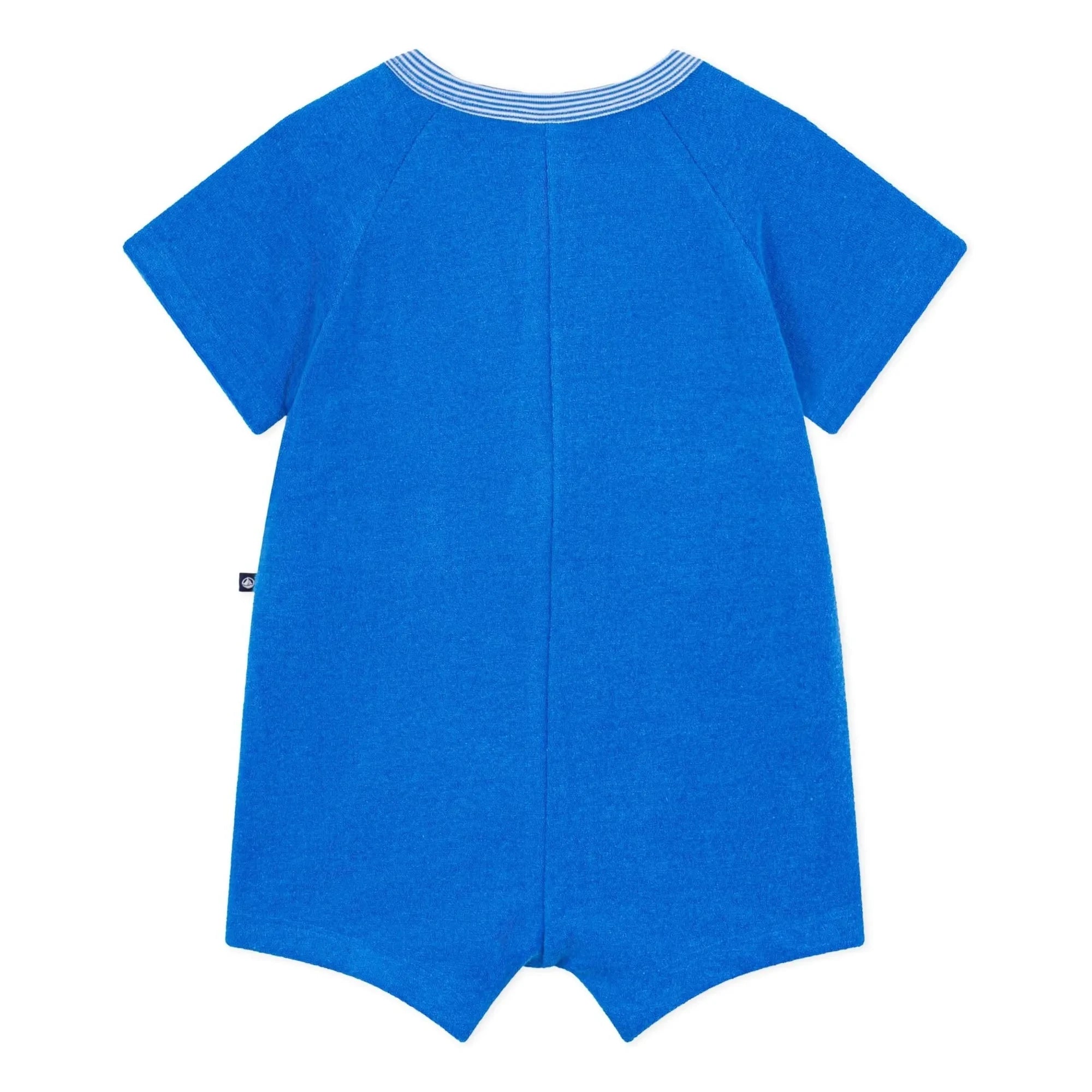 Petit Bateau - Solid Color Romper Shorts | Royal Blue