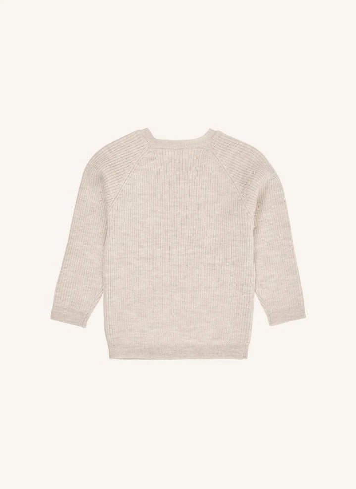 Copenhagen Colors - Krem Merinos Yünlü Fitilli Kazak