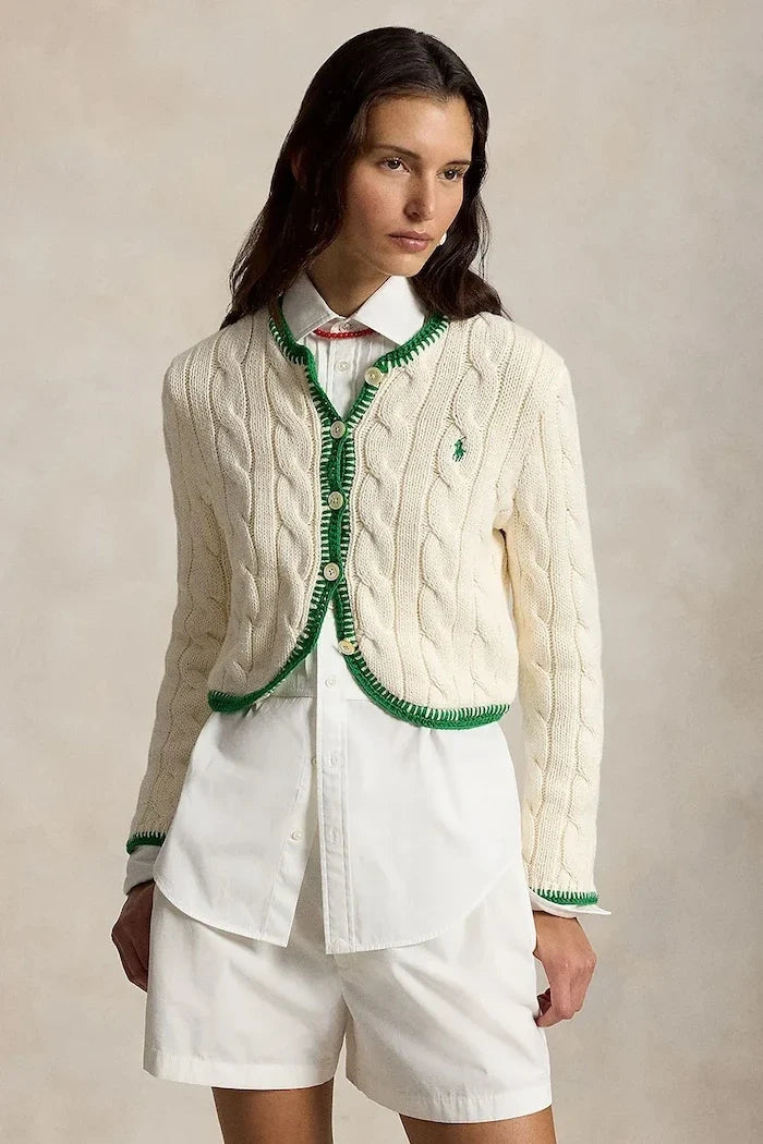 Polo Ralph Lauren Kadın Pamuk COTTON-SWEATER-CARDIGAN Yelek