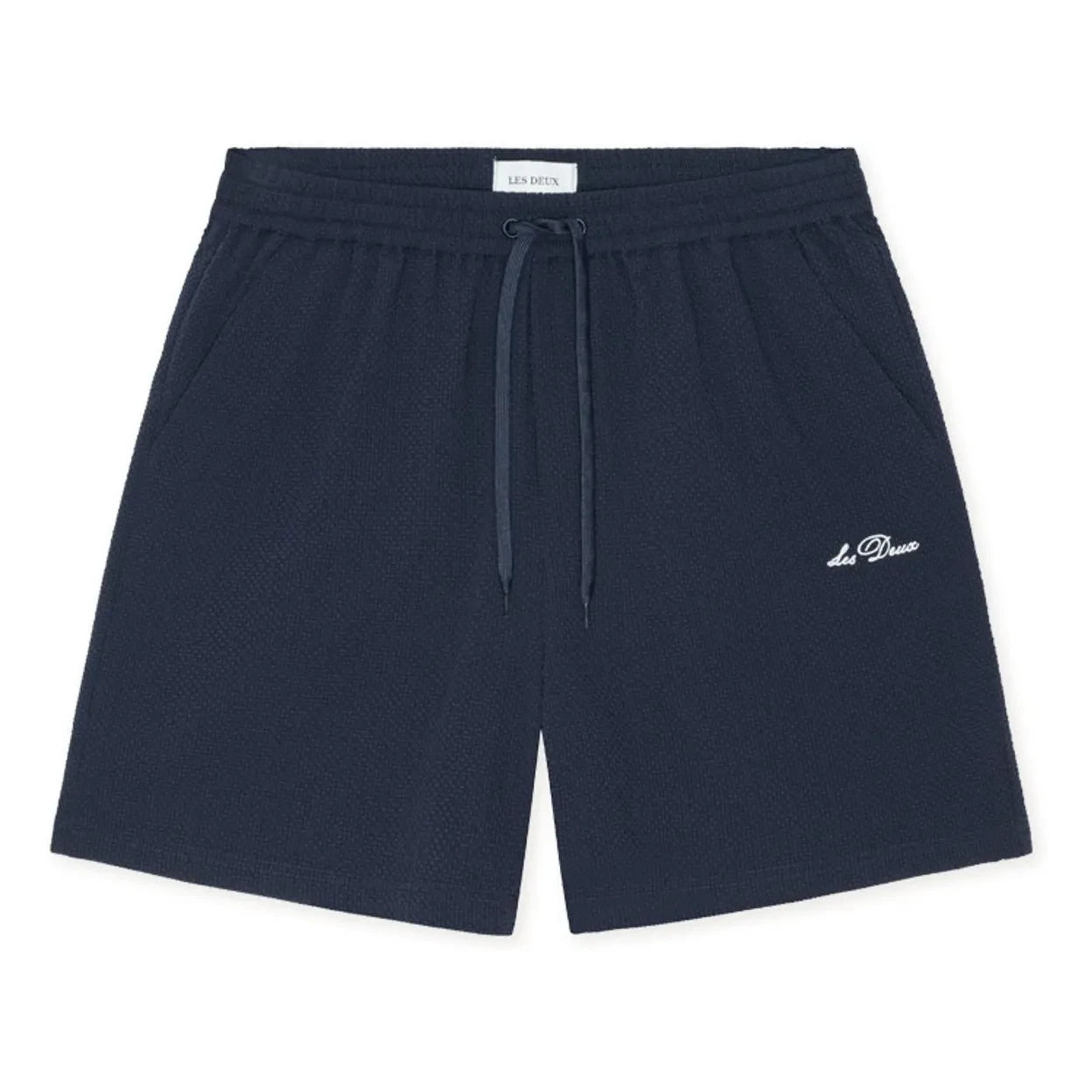 Les Deux - Stan Seersucker Swim Shorts | Dark Blue