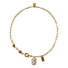 Sessùn - Choya Pearl Necklace | Gold