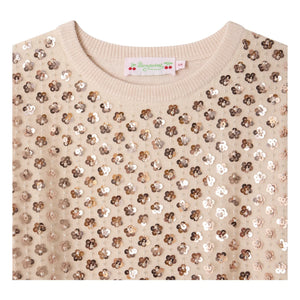 Bonpoint - Marlise Wool Metallic Dress | Pale Pink