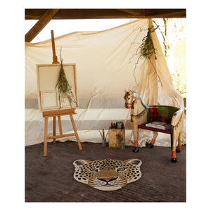 Doing Goods - Himani Leopard Head Rug | Brown
