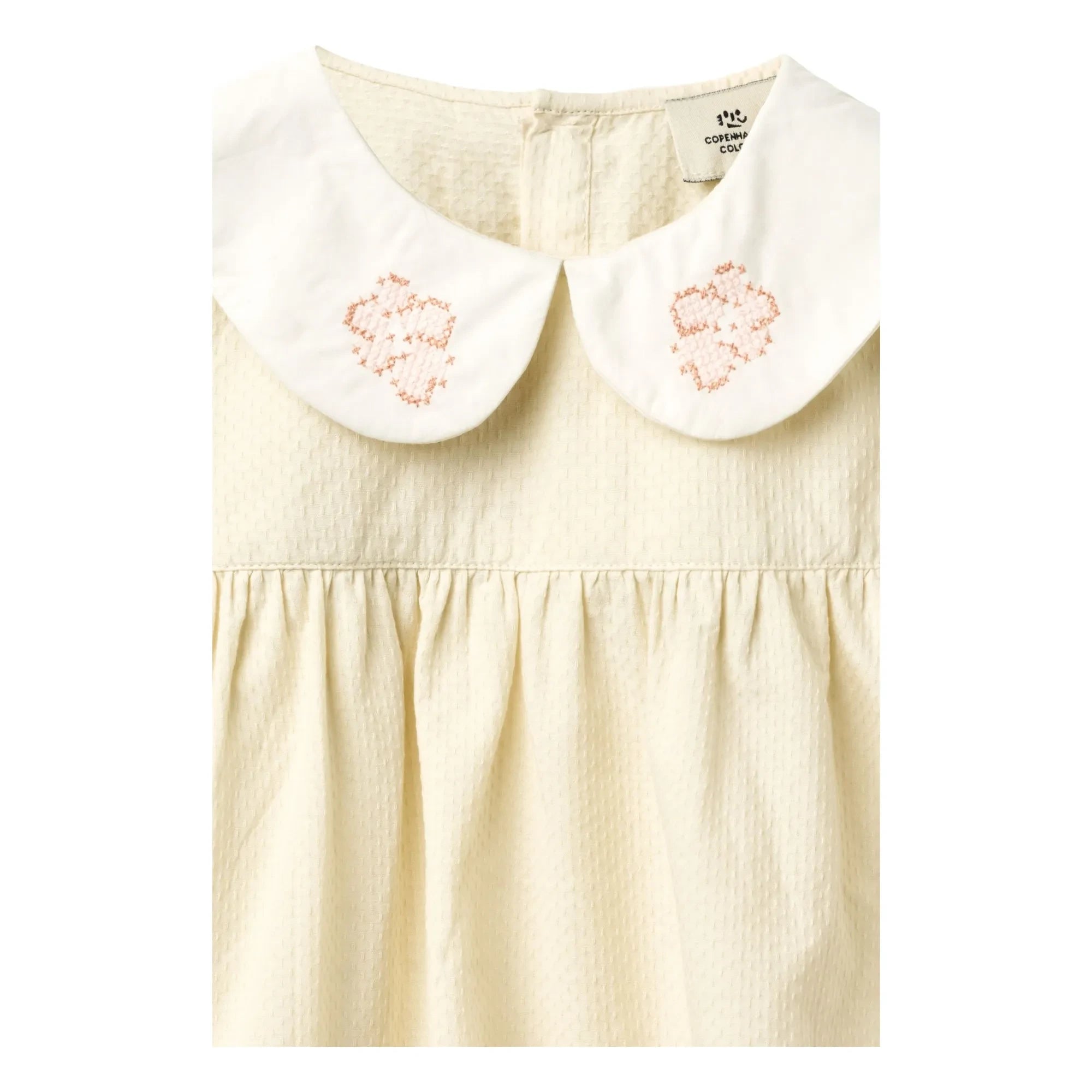 Copenhagen Colors - Ruffled Blouse Claudine Collar Organic Cotton | Cream