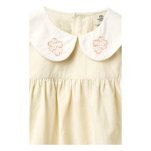 Copenhagen Colors - Ruffled Blouse Claudine Collar Organic Cotton | Cream