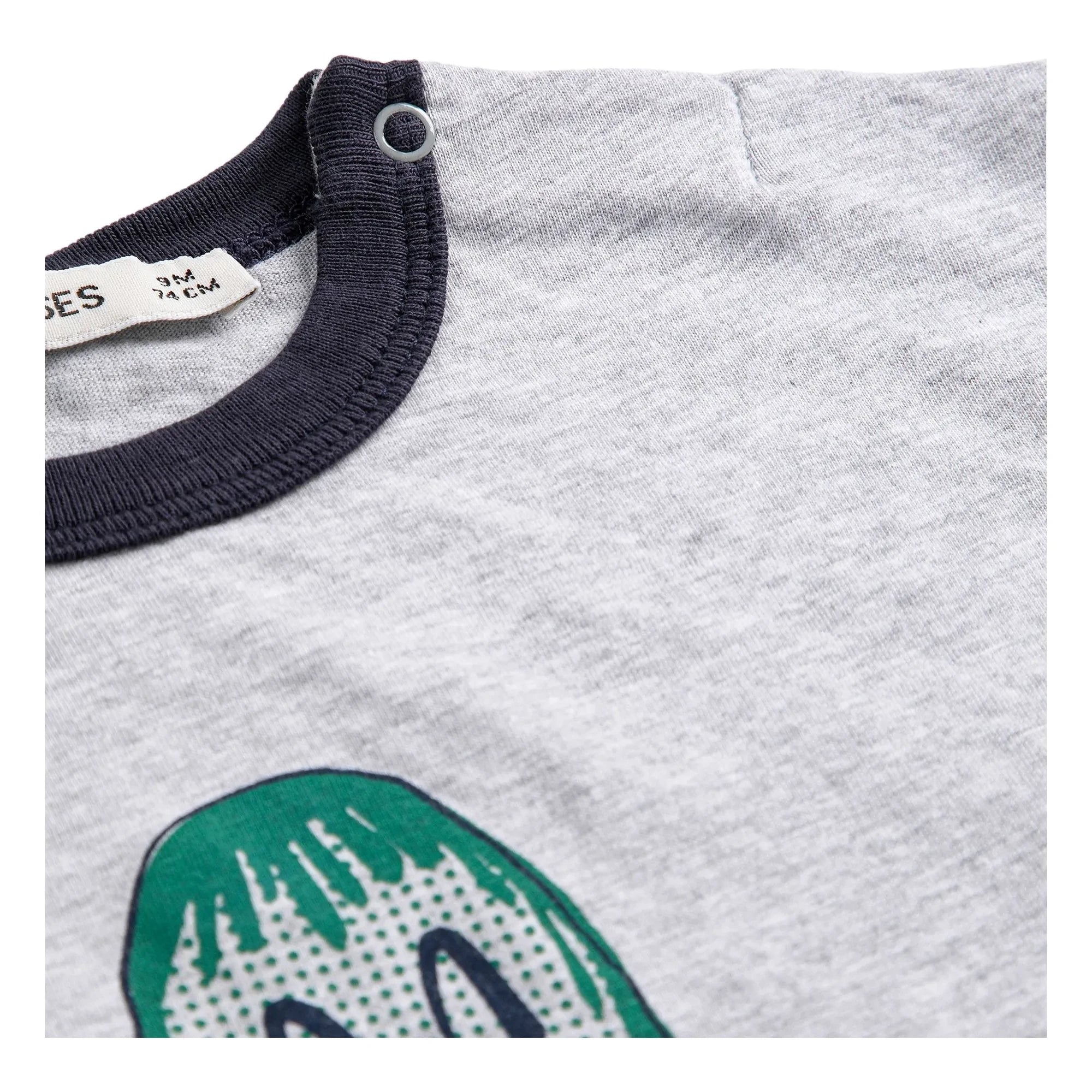 Bobo Choses - Mr Pickles Organic Cotton Baby T-shirt | Grey Melange