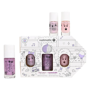 Nailmatic Kids - Bus Party Nail Polish Duo Set and Body Roll-On | Lilac