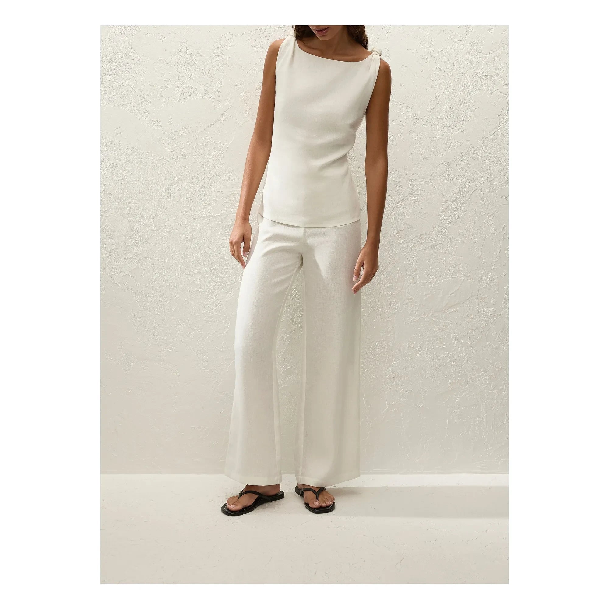 Faithfull the Brand - Ecru Top with Floral Linen
