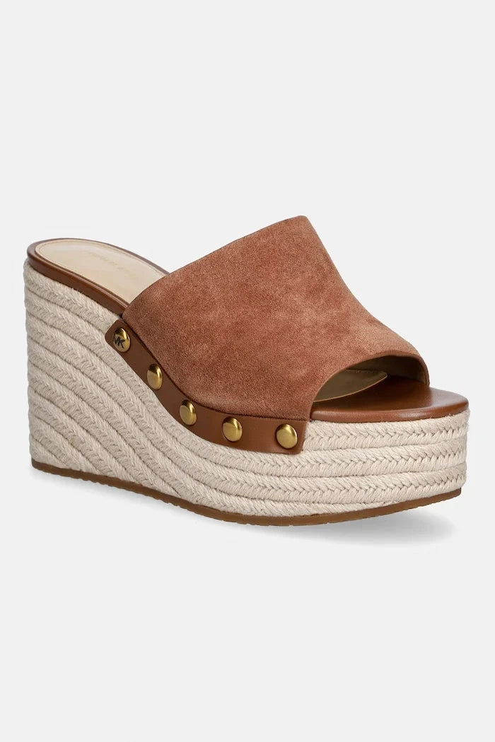 MICHAEL Michael Kors kadın süet Mayes Wedge Sandal