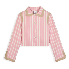 Maria de la Orden - Clover Cotton Striped Jacket | Pink