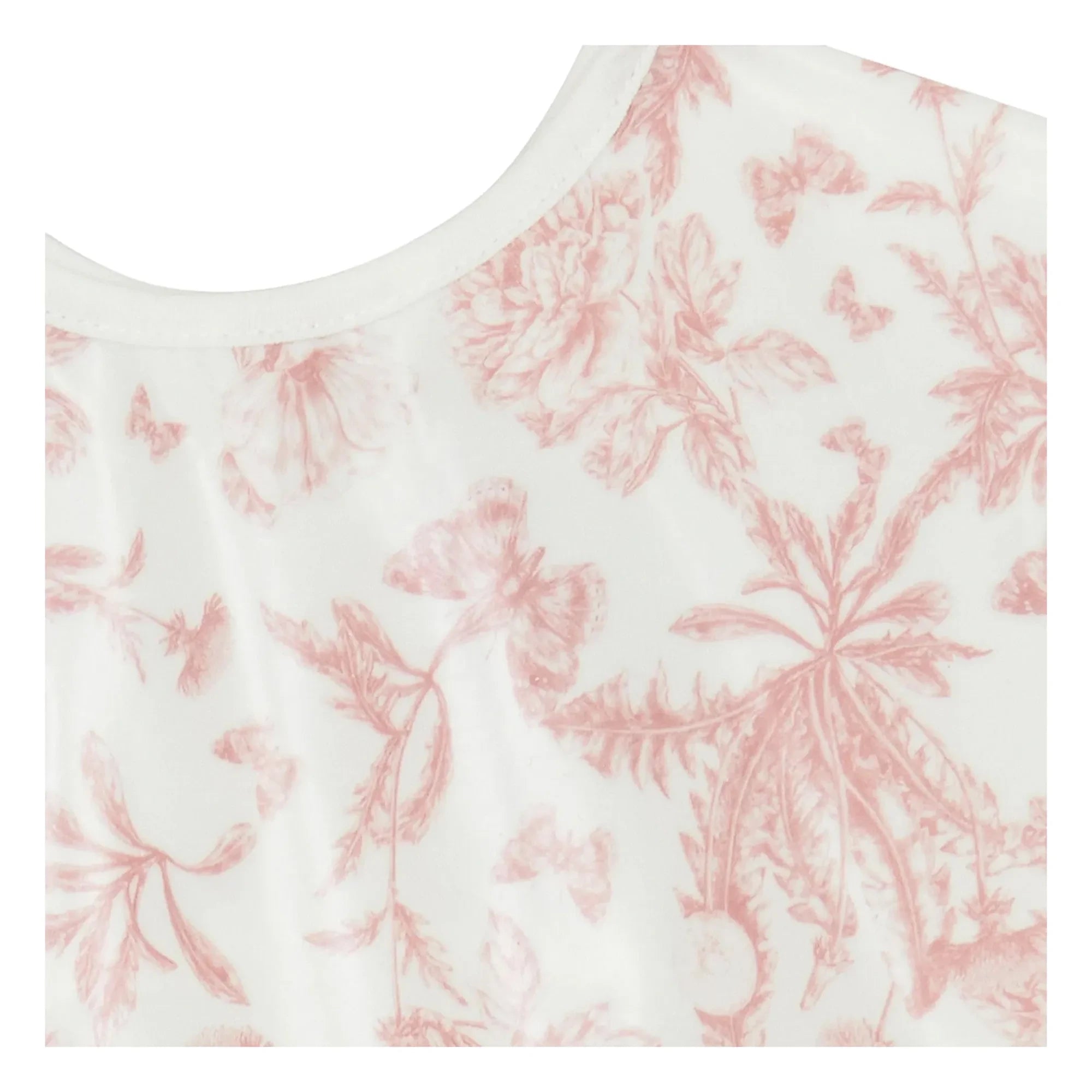 Tartine et Chocolat - Toile de Jouy Printed Sleeveless Bib | Peach