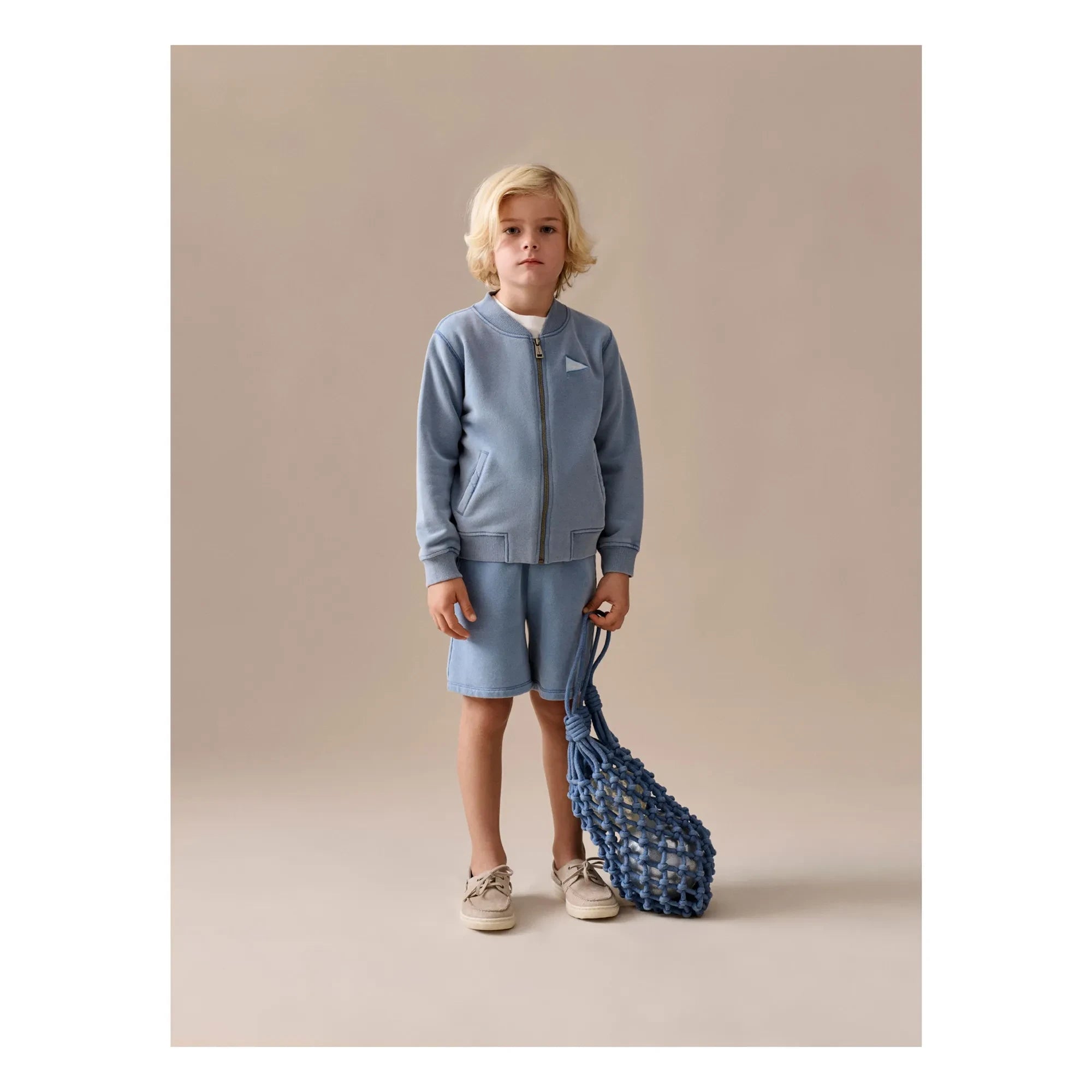 Bonpoint - Loreto Organic Cotton Bomber Jacket | Azure Blue